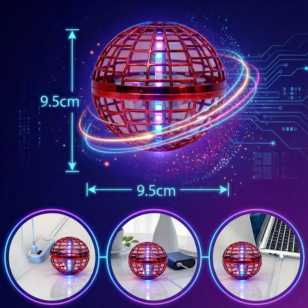ShaggyFlex™ Orb Ball – LED Hand-Controlled Flying Toy