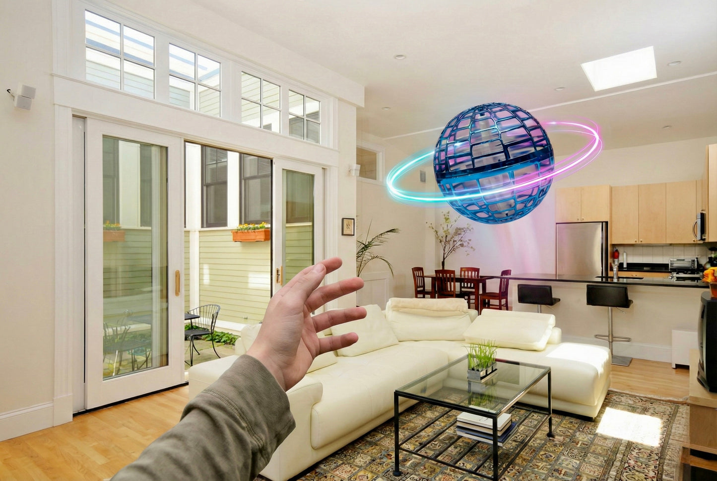 ShaggyFlex™ Orb Ball – LED Hand-Controlled Flying Toy